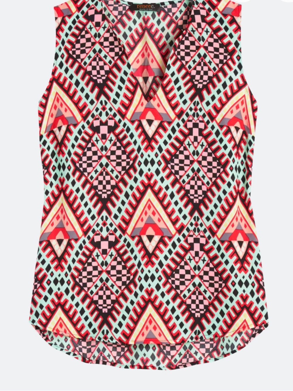 Renee C. Multicolor Geometric V-Neck Camisole